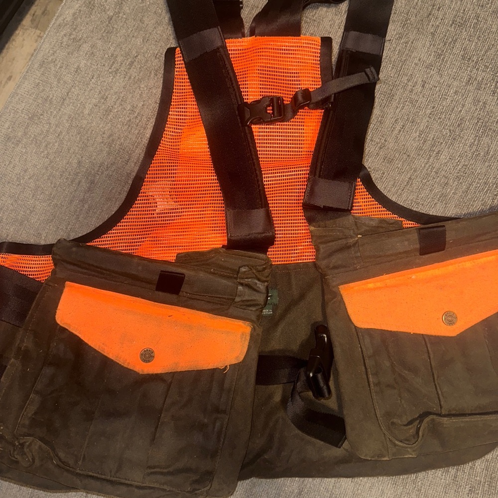 Orvis waxed cotton shooting and upland hunting vest size XL
